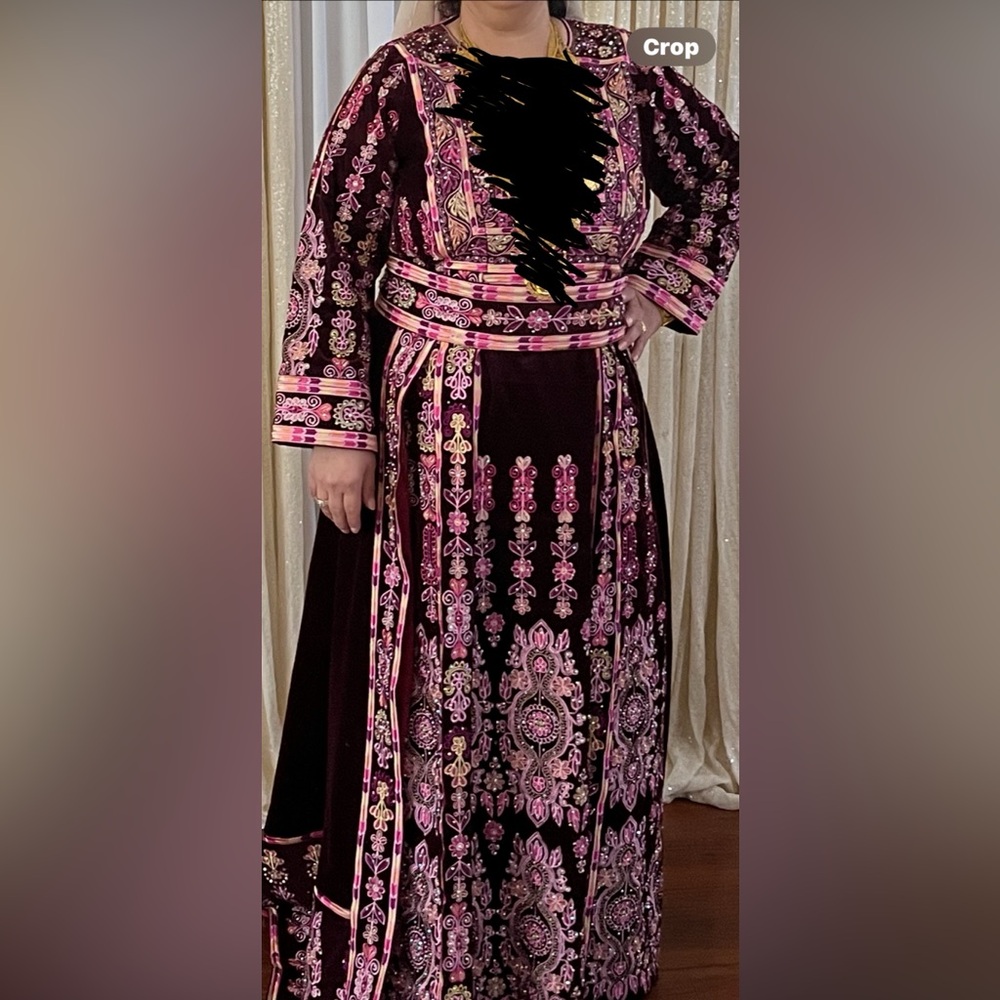 Elegant Embroidered Dress - Multicolor